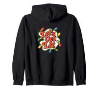 Let’s Get Lit Funny Christmas Party Holiday Lights Design Zip Hoodie