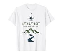 Let’s Get Lost in The Right Direction Top Minimalist Hiking T-Shirt