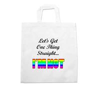 Let’s Get One Thing Straight Tote Bag, Lesbian Gift, Gay Gift, I’m Not Straight Tote Bag, Birthday Present, LGBTQ Gifts