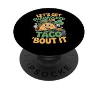 Let’s Get Shamrocked And Taco Bout It Funny St Patrick's Day PopSockets Adhesive PopGrip