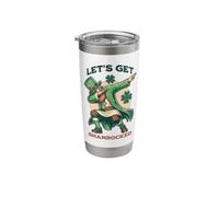 Let’s Get Shamrocked Funny St Patrick’s Day Leprechaun Stainless Steel Insulated Tumbler