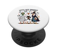 Let’s Get Spooky Halloween Ducks Party PopSockets Adhesive PopGrip