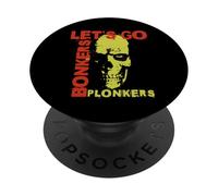 "Let’s Go Bonker's Plonkers" s Crazy Skull Halloween & Frat PopSockets Adhesive PopGrip