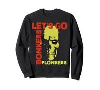 "Let’s Go Bonker's Plonkers" s Crazy Skull Halloween & Frat Sweatshirt