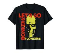 Let’s Go Bonker's Plonkers s Crazy Skull Halloween & Frat T-Shirt