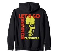 "Let’s Go Bonker's Plonkers" s Crazy Skull Halloween & Frat Zip Hoodie