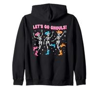 Let’s Go Ghouls Festive Spooky Skeletons Halloween Party Zip Hoodie