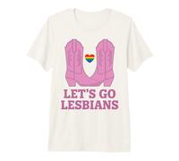 Let’s Go Lesbians Subtle Lesbian Pride Month Premium T-Shirt