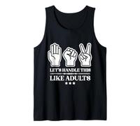 Let’s Handle This Like Adults Paper Scissors Rock Roshambo Tank Top