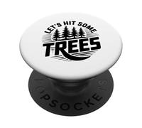 Let’s Hit Some Trees Disc Golf Nature Frisbee Sport Lover PopSockets Adhesive PopGrip