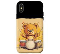 Let’s Jam with this Rocking Teddy Bear on Drums Case for iPhone X/XS