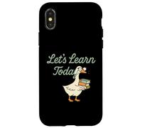 Let’s Learn Today Funny Goose Teacher Back to School Case for iPhone X/XS