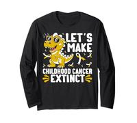 Let’s Make Childhood Cancer Extinct Dinosaur Awareness Long Sleeve T-Shirt