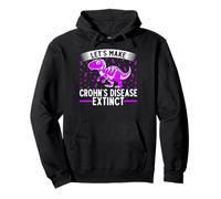 Let’s Make Crohn’s Disease Extinct Dinosaur Awareness Pullover Hoodie