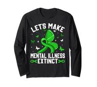 Let’s Make Mental Illness Extinct Dinosaur Awareness Long Sleeve T-Shirt