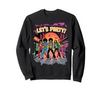 Let’s Party Retro Disco Zombie, Funny Halloween 70s Dance Sweatshirt