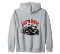 Let’s Ride Off Road ATV UTV Adventure Graphic Design Zip Hoodie