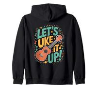 Let’s Uke It Up Funny Ukulele Player Design Zip Hoodie