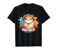 Let’s Wrap This Up, Funny Cat Burrito Wrap T-Shirt