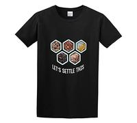 Let Settle Th is Settlers Catan Designing Trend Sunlight Funny Casual Vintage Men's Fashion T-Shirt Casual Tees Clothing Black L
