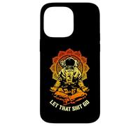 Let That Shit Go Funny Yoga Astronaut Mandala Meditation Case for iPhone 14 Pro Max