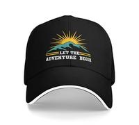 Let The Adventure Begin Cap Vintage Trees Wildlife Baseball Hat Black