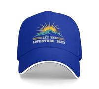 Let The Adventure Begin Cap Vintage Trees Wildlife Baseball Hat Blue