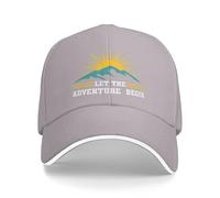 Let The Adventure Begin Cap Vintage Trees Wildlife Baseball Hat Gray