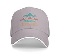 Let The Adventure Begin Cap Vintage Trees Wildlife Baseball Hat Gray