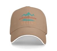 Let The Adventure Begin Cap Vintage Trees Wildlife Baseball Hat Natural
