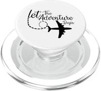 Let The Adventure Begin inspirational Airplane Travel Mode PopSockets PopGrip for MagSafe