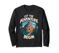 Let The Adventure Begin Minimalist Mountains Long Sleeve T-Shirt