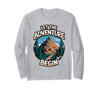 Let The Adventure Begin Minimalist Mountains Long Sleeve T-Shirt