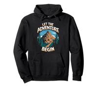 Let the Adventure Begin Minimalist Mountains Pullover Hoodie