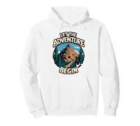 Let the Adventure Begin Minimalist Mountains Pullover Hoodie