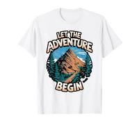 Let The Adventure Begin Minimalist Mountains T-Shirt