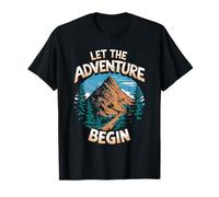 Let The Adventure Begin Minimalist Mountains T-Shirt