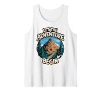 Let The Adventure Begin Minimalist Mountains Tank Top