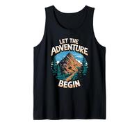 Let The Adventure Begin Minimalist Mountains Tank Top