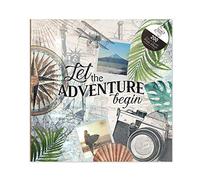 Let The Adventure Begin Photo Album 6x4 Memo Slip in Holds 200 Photos Perfect Memory Book for Families, Valentine, Wedding, Baby Photos, Travel Photo (Adventure)