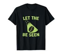 Let the Bean Be Seen Neon Green Coffee Humor Design T-Shirt