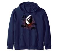 Let the Beat Control Music Techno Zip Hoodie