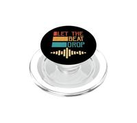 Let The Beat Drop Retro DJ Music Wave Vintage PopSockets PopGrip for MagSafe