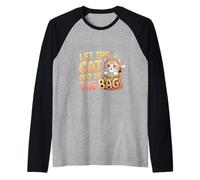 Let The Cat Out Of The Bag Idiom Expression Sarcasm ------ Raglan Baseball Tee