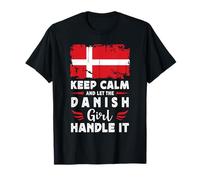 Let The Danish Girl Handle it Denmark Flag T-Shirt
