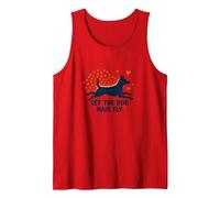 Let The Dog Hair Fly - Playful Pet Lover Tank Top, Men, Red, XXL