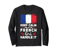 Let The French Girl Handle it France Flag Long Sleeve T-Shirt