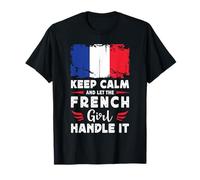 Let The French Girl Handle it France Flag T-Shirt