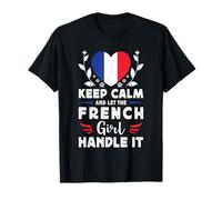 Let The French Girl Handle it France Flag T-Shirt