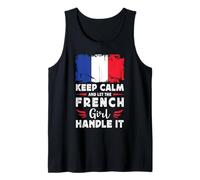 Let The French Girl Handle it France Flag Tank Top